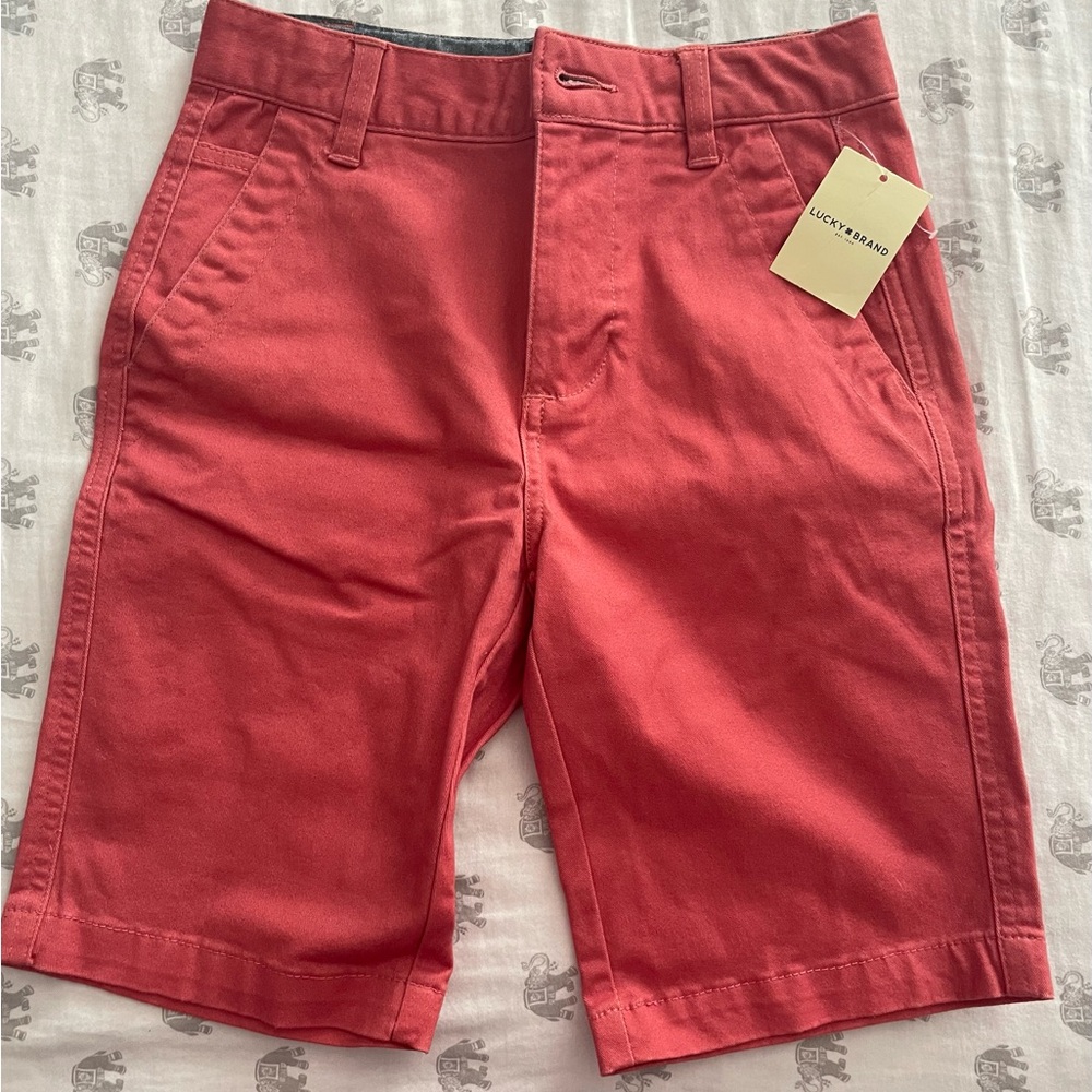 Lucky Brand Boy’s Black Coral Flat Front Shorts